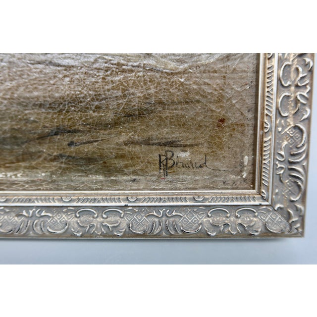 Mid 19th Century Antique French Oil Painting on Canvas — Signed Maritime Seascape, Circa 19th Century For Sale - Image 5 of 12