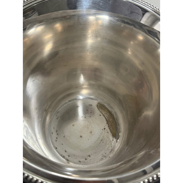 Late 20th Century Vintage French Saint-Médard Silver-Plated Champagne Bucket For Sale - Image 5 of 5