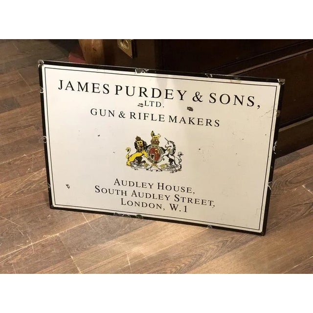 Enamel Sign from James Purdey & Sons For Sale - Image 6 of 13