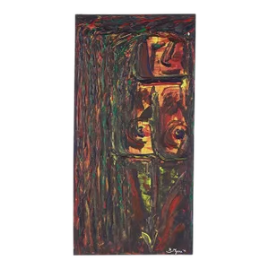 Bruce Myers Mid Century Signed Abstract Original Oil on Canvas