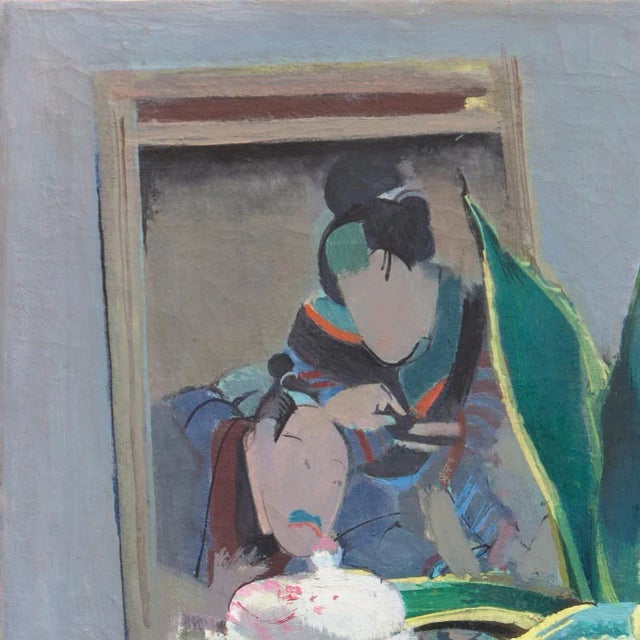 'Still Life, Agave With a Japanese Woodblock Print' by Victor Isbrand, Paris, Post-Impressionist For Sale In Monterey, CA - Image 6 of 11