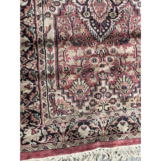 Small Vintage Chinese Silk Rug, 1980s For Sale - Image 3 of 14