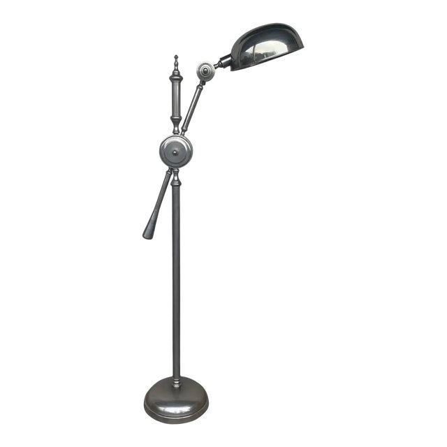 Mid-Century Modern Industrial Total Adjustable Floor Lamp For Sale