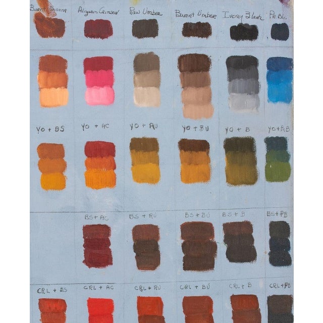 Contemporary Penny Purpura Pantone Color Swatch Composition Oil For Sale - Image 3 of 7