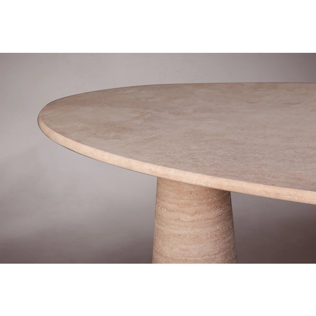 Élegance De Pierre Travertine Oval Dining Table 67" For Sale - Image 4 of 5