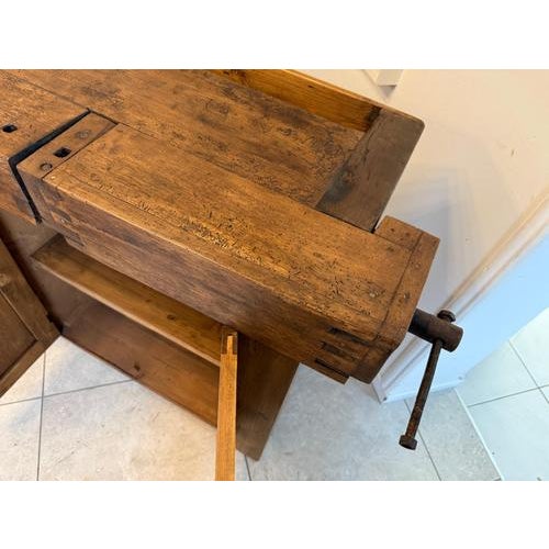 Antique Workbench in Wood, 1890s For Sale - Image 5 of 14