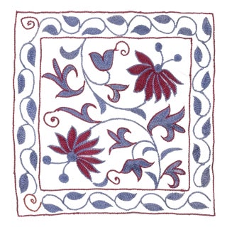 18"x19" Modern Cushion Cover. 100% Cotton Lace Pillow. Embroidered Pillowcase For Sale