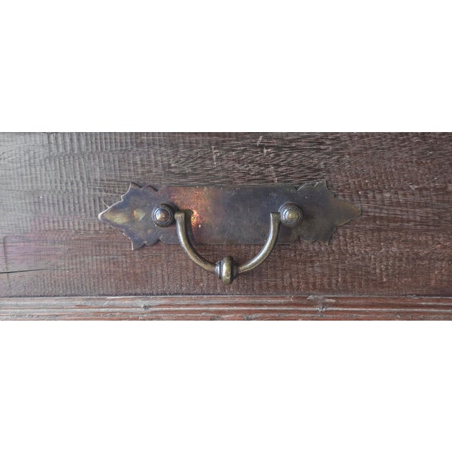 Wood Massive Antique Rustic European Dresser Credenza For Sale - Image 7 of 12