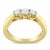Contemporary 10K Yellow Gold Three-stone Diamond Ring (0.50 cttw, J-K Color, I2-I3 Clarity) - Size 6 For Sale - Image 3 of 6