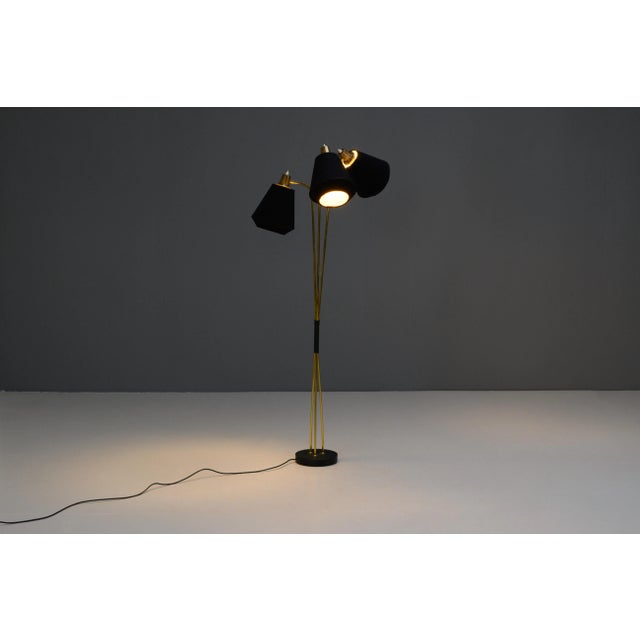 Mid-Century Modern Swedish Triple Stem Floor Lamp, 1960s For Sale - Image 3 of 8