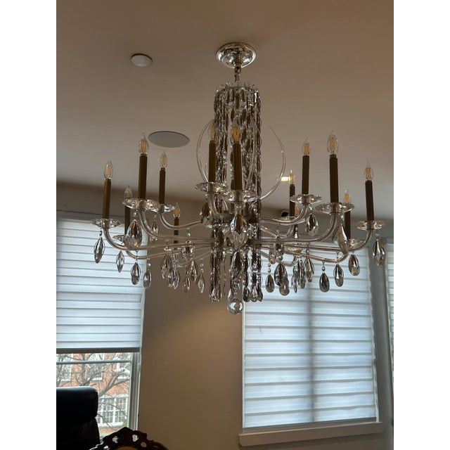 Schonbek Signature Siena Crystal Chandelier – Heirloom Gold, 15-Light For Sale - Image 11 of 18