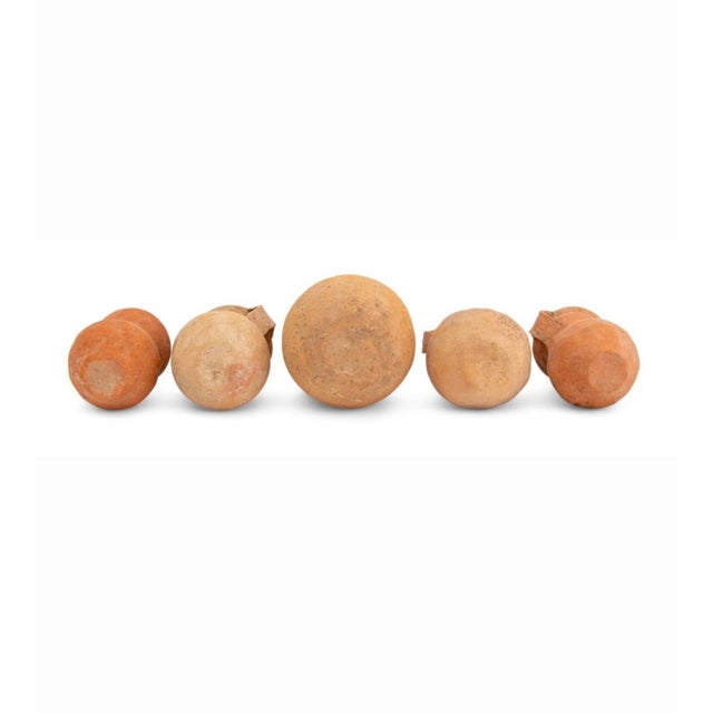 Chinese Set of 5 Chinese Neolithic Style Terracotta Jars For Sale - Image 3 of 6
