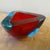 1970s Seguso Space Age Sommerso Red and Blue Murano Glass Bowl For Sale - Image 9 of 12