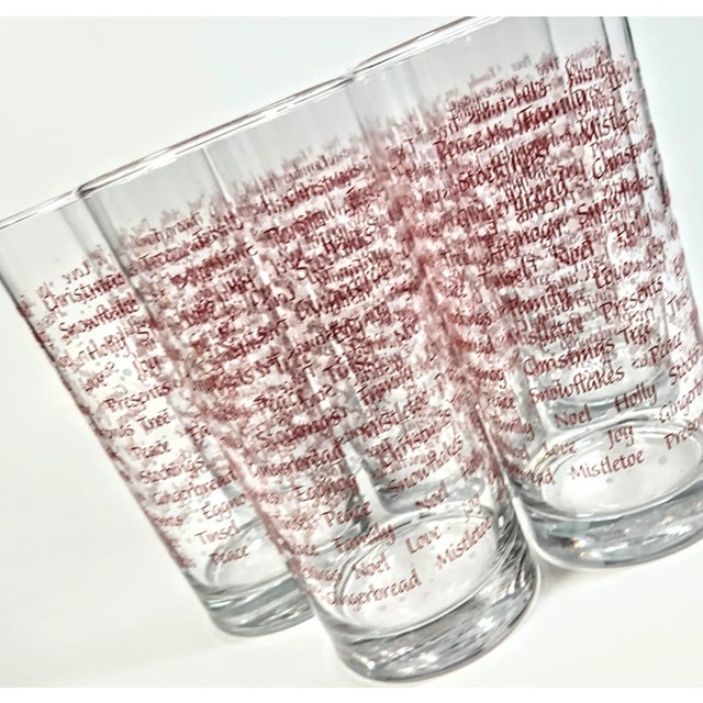 Holiday Greetings Tumblers- Set of Eight For Sale - Image 10 of 11