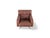 Postmodern Brown Leather Swivel Armchair from Rolf Benz For Sale - Image 3 of 9