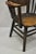 Wood Early 20th Century Antique Arts & Crafts Mission Oak Bowed Spindle Plank Seat School Arm Chair For Sale - Image 7 of 12
