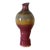 Vintage California Studio Pottery Vase With Oxblood and Ochre Flambe Glaze, Signed Clark For Sale