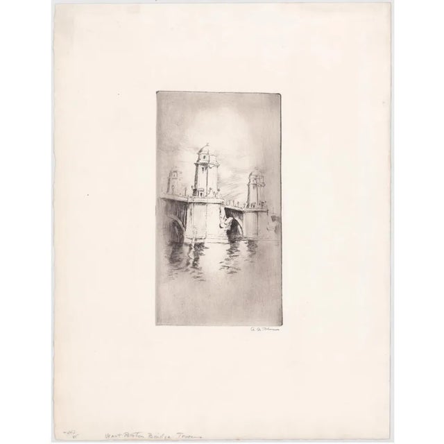 Traditional Alexander Blum Boston Bridge Towers on Longfellow Bridge For Sale - Image 3 of 3