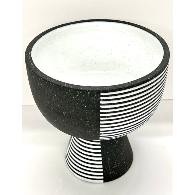 Jonathan Adler Palm Springs Pedestal Stripes Bowl Crafty yet couture, graphic yet organic—our Palm Springs stoneware bear...