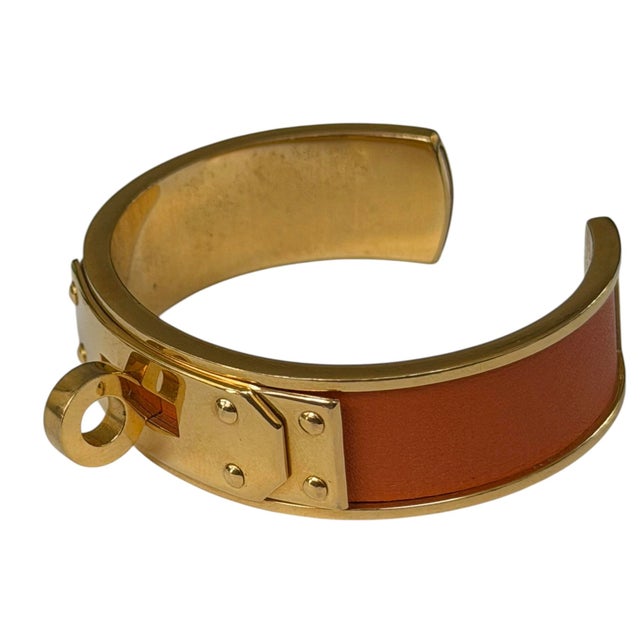 Orange Vintage Hermès Kelly Cuff Bracelet For Sale - Image 8 of 13