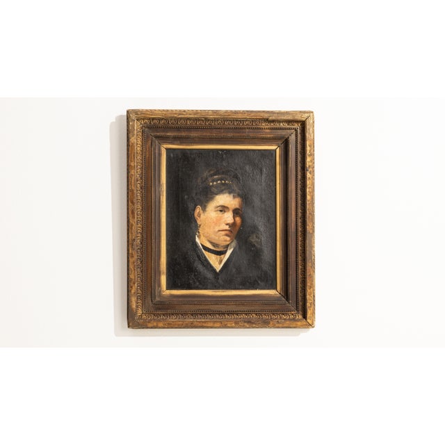19th Century France Brown Canvas Painting For Sale - Image 9 of 15