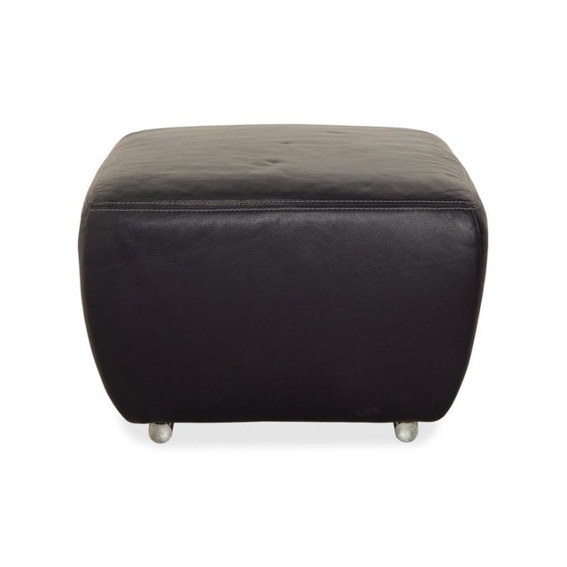 Avanti Ottoman in Purple Leather from Koinor For Sale - Image 6 of 10