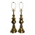 1960s Hollywood Regency Sculptural Solid Brass Twist Lamps - Pair For Sale