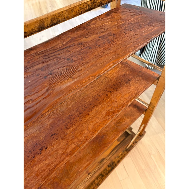 Early 20th Century Rolling Industrial Factory Shoe Rack Display From Massachusetts For Sale In Providence - Image 6 of 12