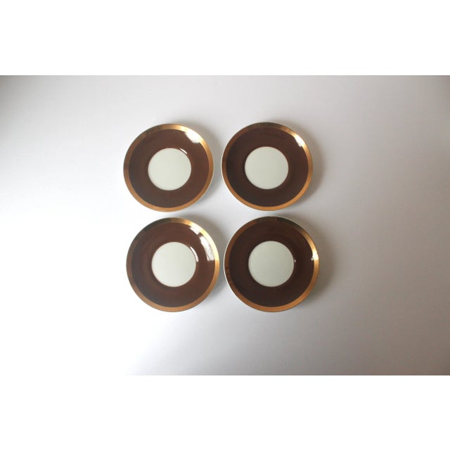 Mikasa 1960s Mikasa 920 Brown Gold White Coffee Set Espresso Cups and Saucers Set- 10 Pieces For Sale - Image 4 of 12