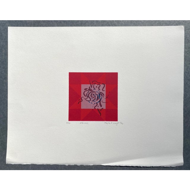 "Eternal" screenprint by Maryland / New Jersey artist Phyllis Wright. Pencil signed, titled and numbered 8 of 50.