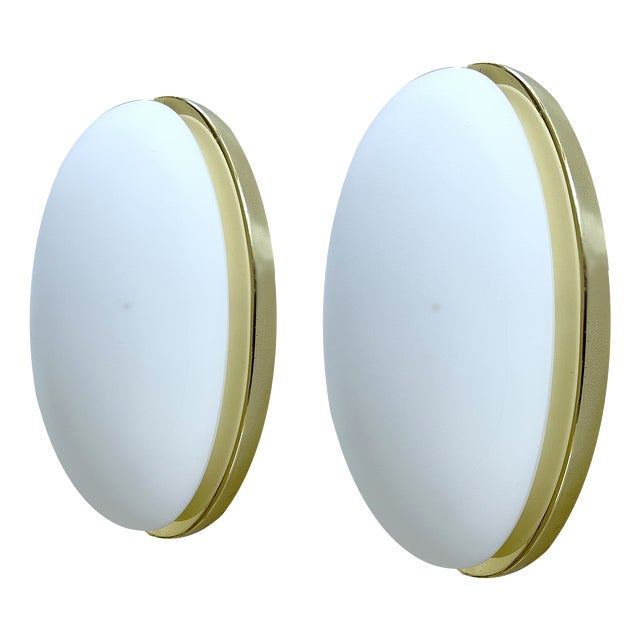 Vintage Glass Sconces from Limburg, Set of 2 For Sale