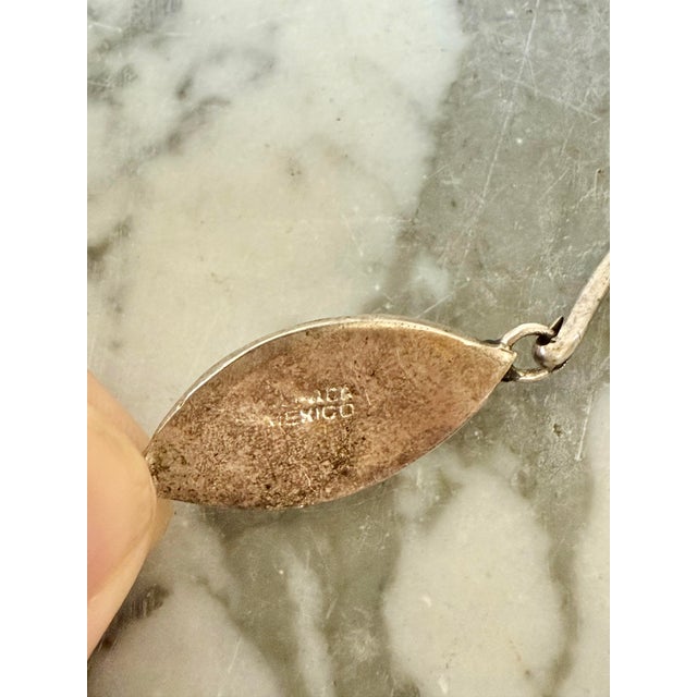 1980s Sterling Silver, Black, Abalone Shell Bracelet For Sale - Image 5 of 6