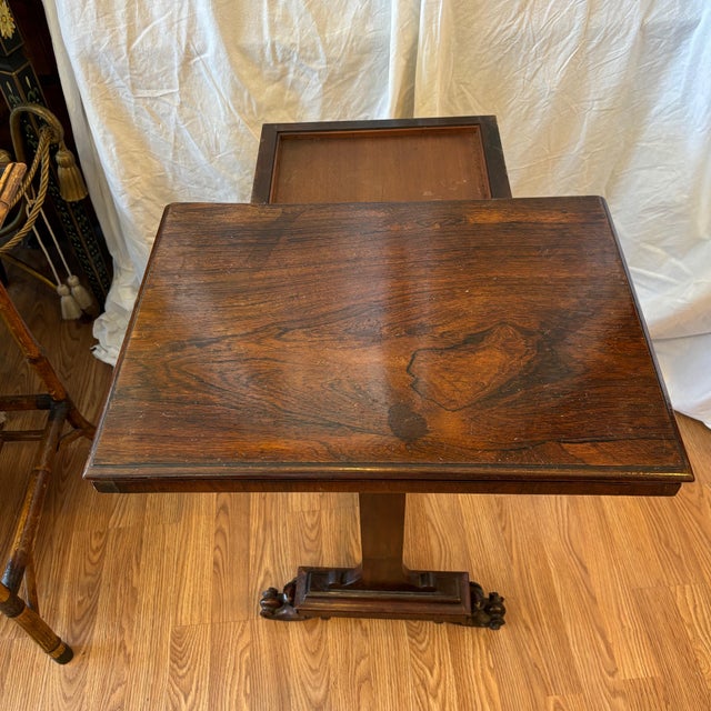 Wood 19th Century English Regency Game Table / Console Form For Sale - Image 7 of 12