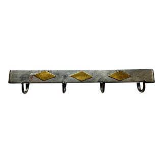 Early 20th Century Art Deco Metal Coat Rack For Sale