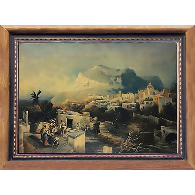 After Giacinto Gigante, Capri, Posillipo School, Oil on Canvas, Framed For Sale