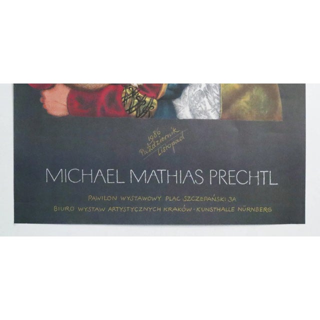 Contemporary 1986 Vintage Polish Exhibition Poster - Michael Mathias Prechtl For Sale - Image 3 of 3