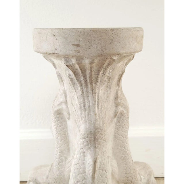 Sculpture Materials Pair of Plaster Grotto Pedestals With Dolphins, Circa 1950s. Two Pairs Available For Sale - Image 7 of 7