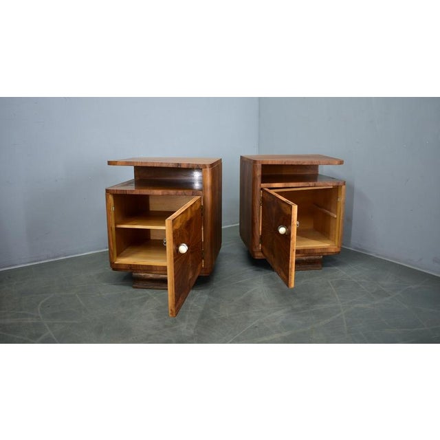 Art Deco Bedside Tables, Czechoslovakia, 1939, Set of 2 For Sale - Image 6 of 18