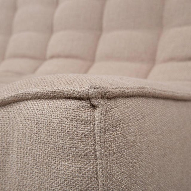 Fabric Two-Seater Grey Sand Taupe Ethnicraft N701 Sofa For Sale - Image 4 of 10