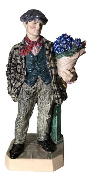 Charles Vyse British Studio Art Pottery Figure of Cineraria Boy, Circa 1925