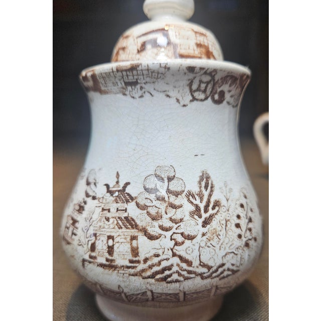 Mid 18th Century English "Willow Tree" Sugar and Creamer For Sale - Image 11 of 14