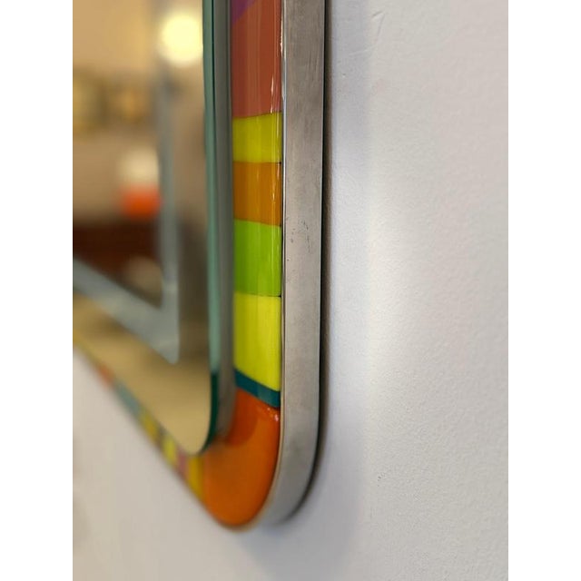 Aurea G Wall Mirror in Stainless Steel by Jonathan Amar Studio For Sale - Image 9 of 11