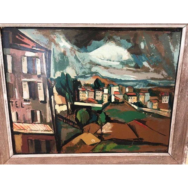 1950s Signed Mid-Century Seriagraph on Board by Maurice De Vlaminck For Sale - Image 4 of 11