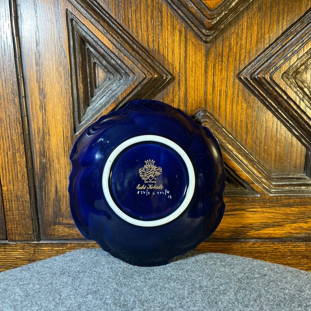 Mid 20th Century J L Menau Eckt Kobalt-Trinket/Decorative Bowl, Germany For Sale In Orlando - Image 6 of 7