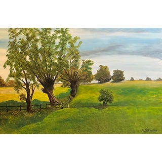 G. Schneider, Rural Landscape, Oil on Board, 1925, Framed For Sale