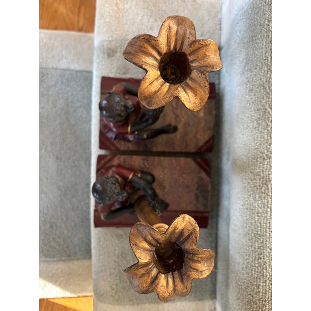 Vintage Monkey Candlesticks, j.b. Van Sciver, a Pair For Sale - Image 11 of 18