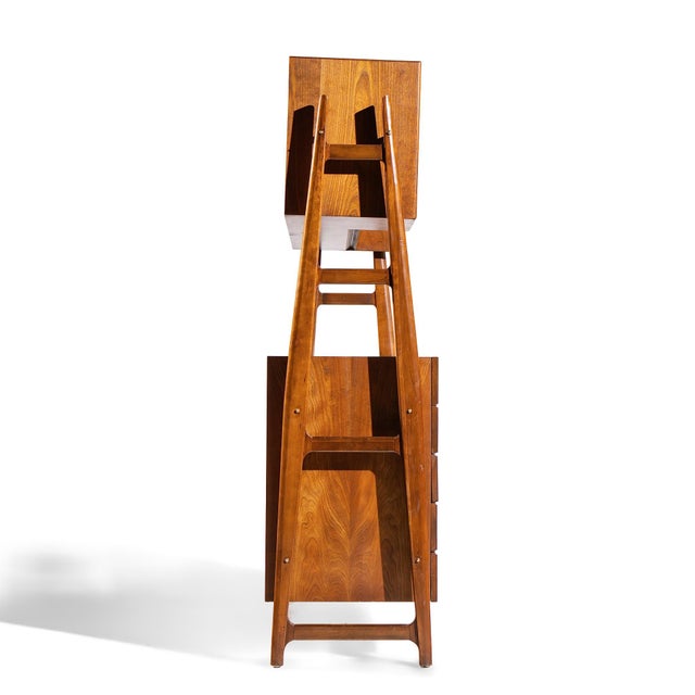 Mid 20th Century Silvio Cavatorta Mid Century Italian Mahogany Cabinet Bookcase For Sale - Image 5 of 10