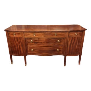 Antique Mahogany Buffet, Inlaid Sideboard For Sale