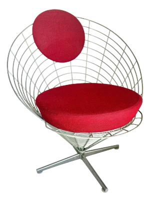 1st edition Verner Panton K2 Wire Cone Chair for Plus-Linje Denmark