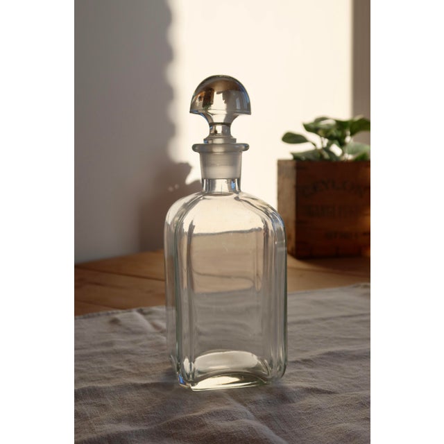 Glass Antique Glass Carafe with Stopper, 1970s For Sale - Image 7 of 7